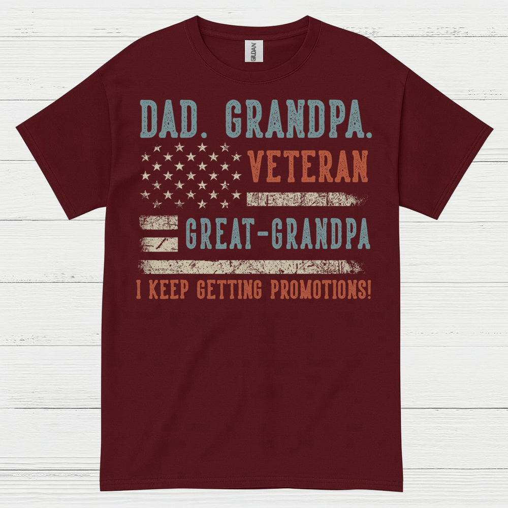 Veteran Dad Grandpa Great Grandpa T-Shirt