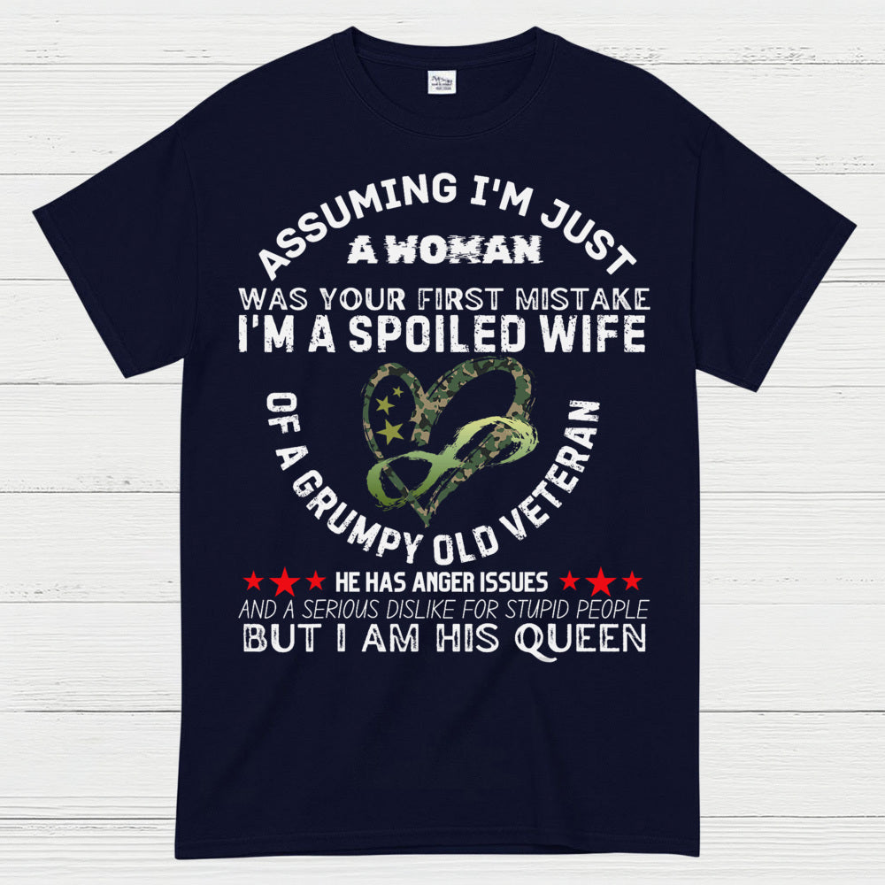 I’m A Spoiled Wife Of A Grumpy Old Veteran T-Shirt