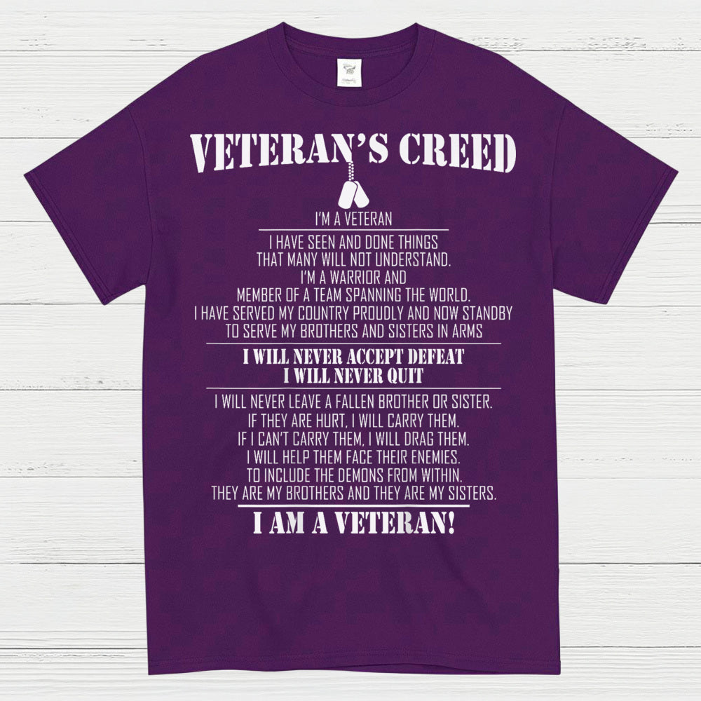 Veteran’s Creed I Am A Veteran T-Shirt