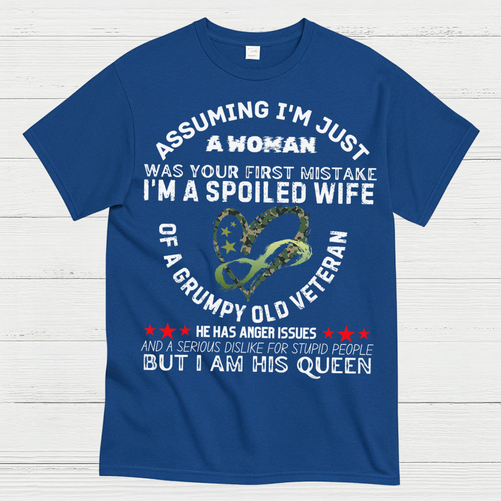 I’m A Spoiled Wife Of A Grumpy Old Veteran T-Shirt
