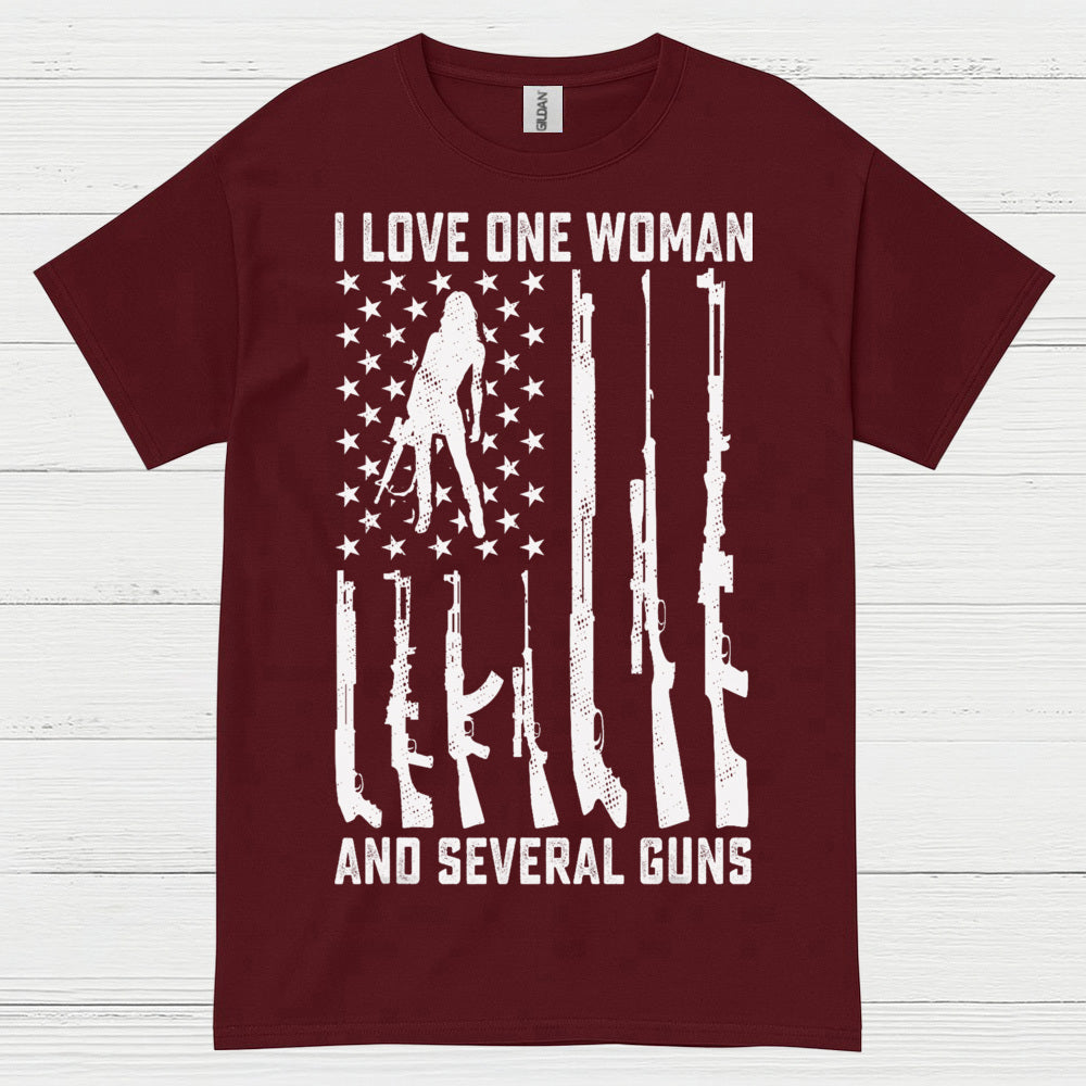 I Love One Woman America And Several Guns T Shirt