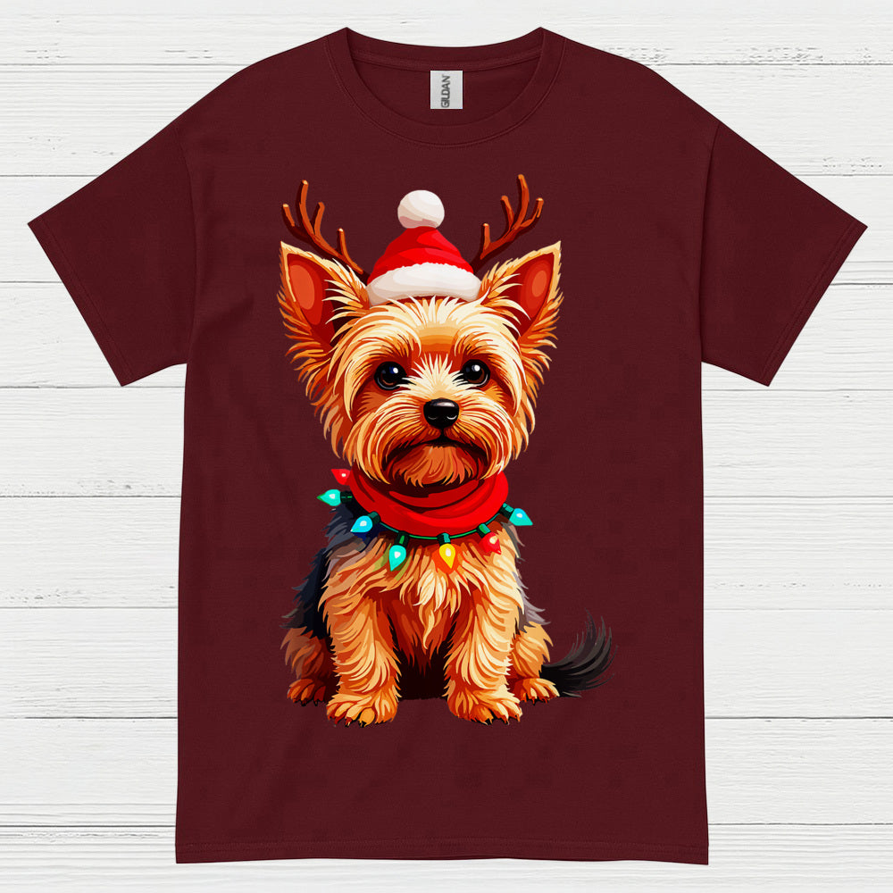 Cute Christmas Yorkie Dog Lover T Shirt