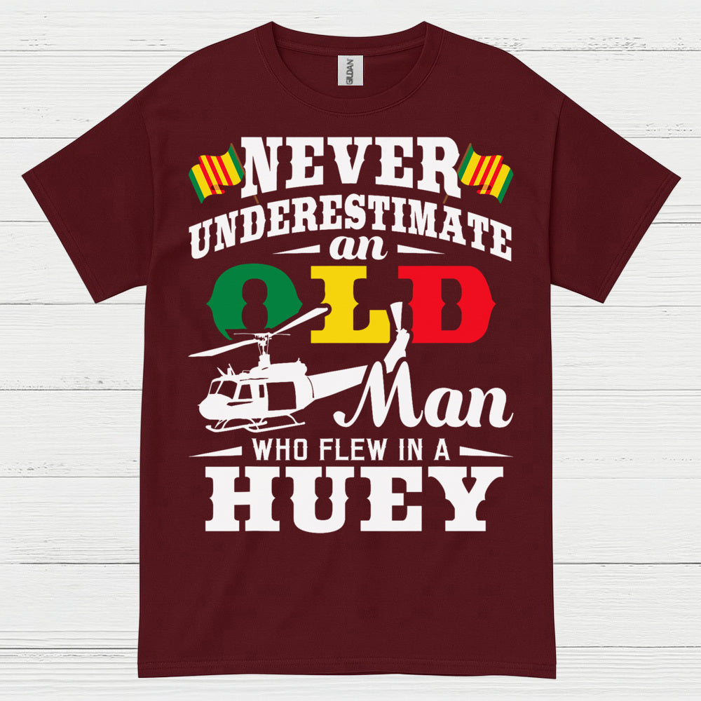 Never Underestimate A QLB Huey Veteran T Shirt