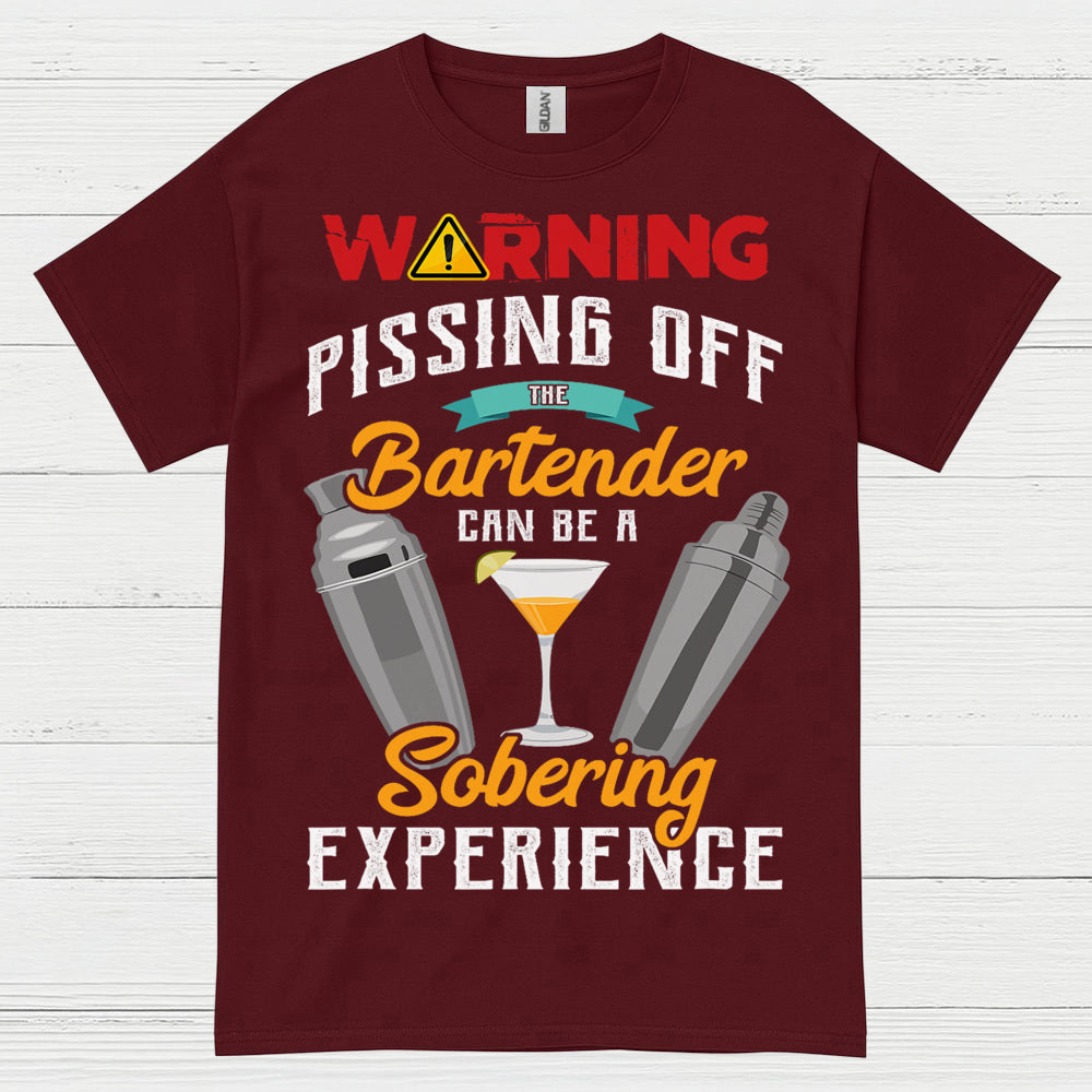 Warning Bartender Sobering Experience T Shirt