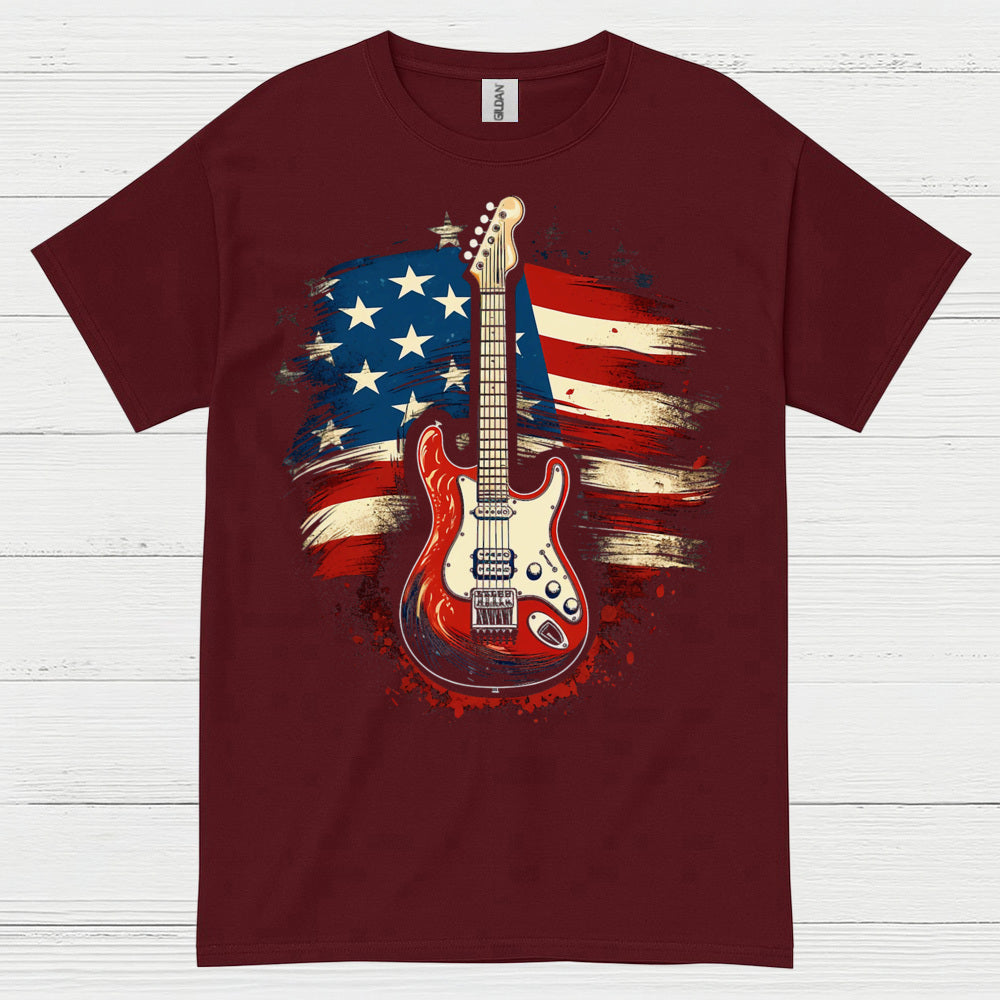 American Guitar Pride Patriotic T Shirt