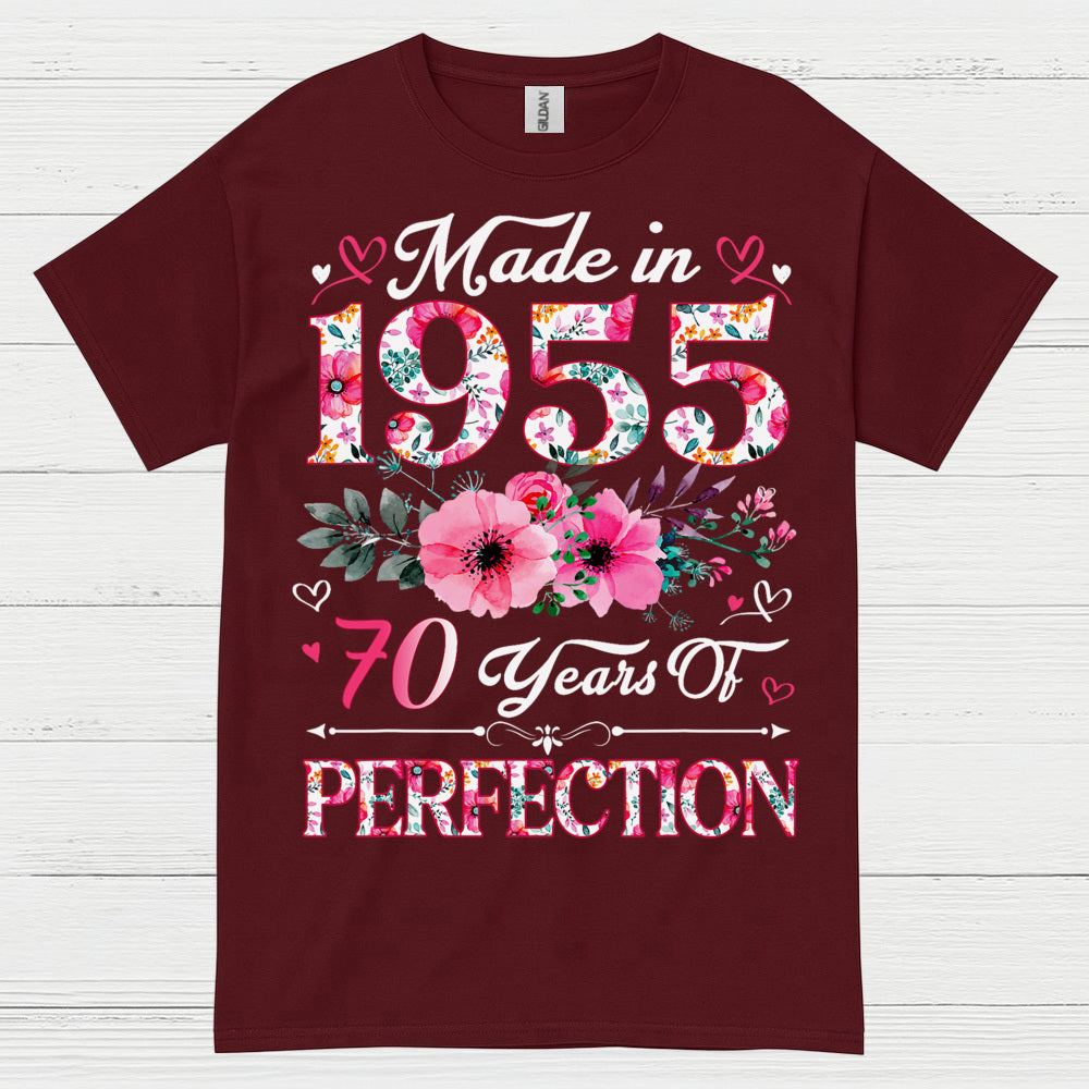 Made in 1955 70 Years Perfection T Shirt