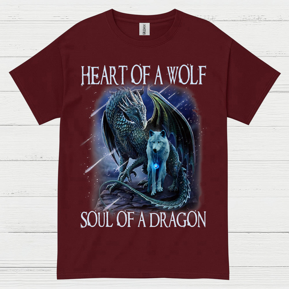 Spirit of the Wolf and Dragon T Shirt