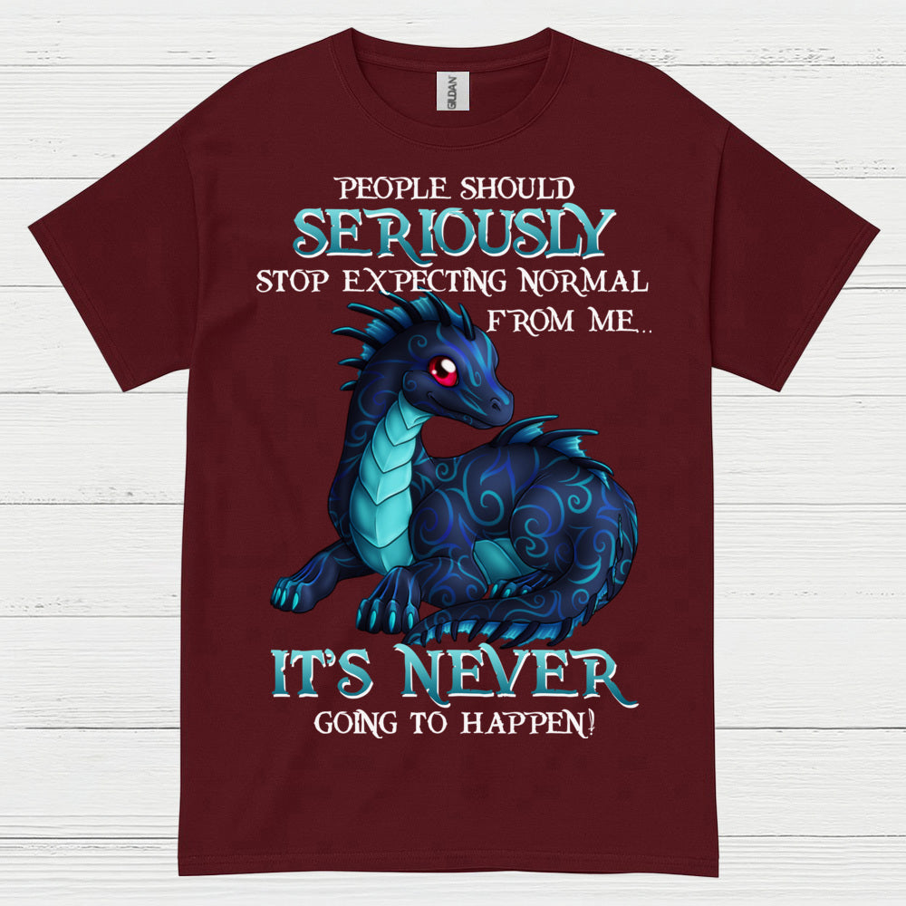 Funny Blue Dragon Attitude T Shirt