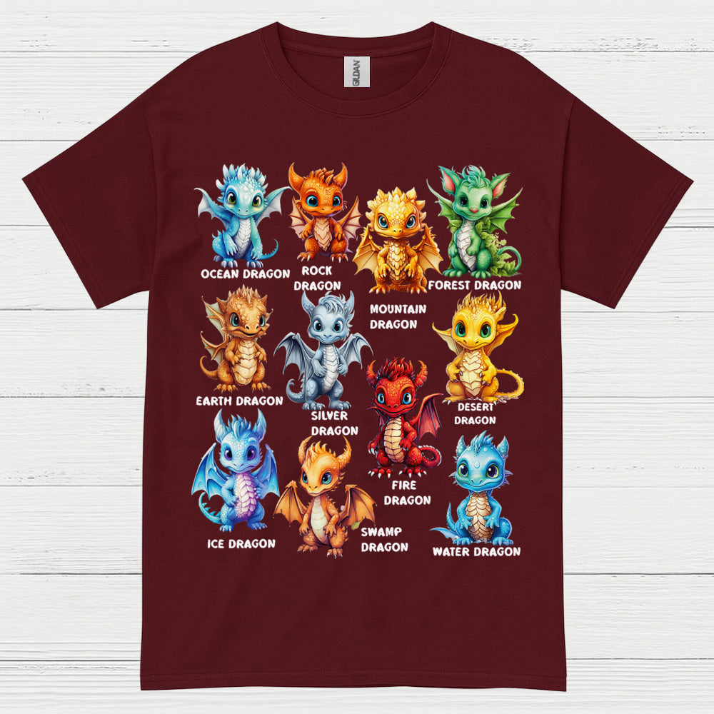Cute Baby Dragons Elements T Shirt