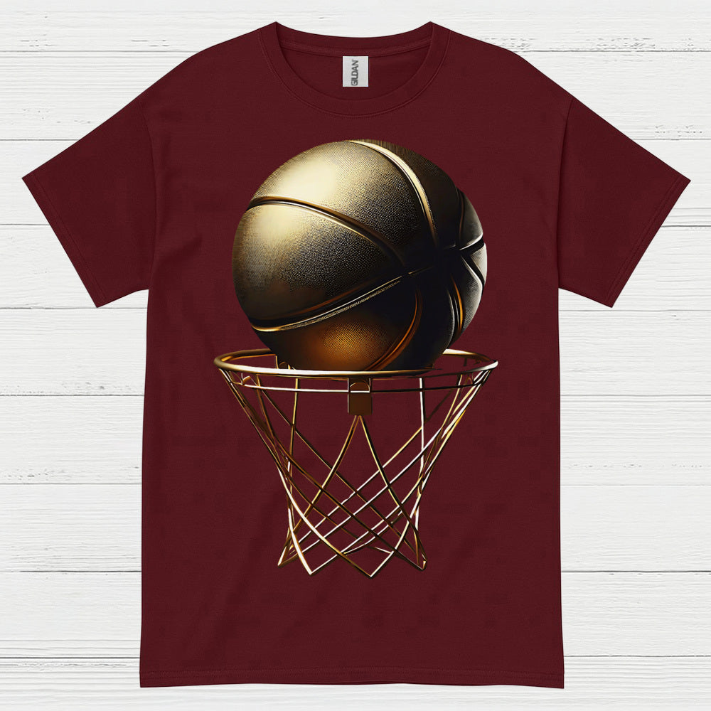 Gold Swish Basketball T Shirt