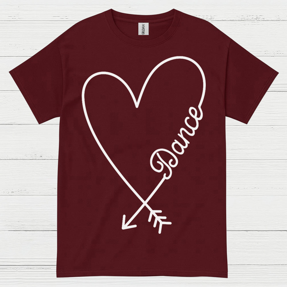 Love Dance Heart Simple T Shirt