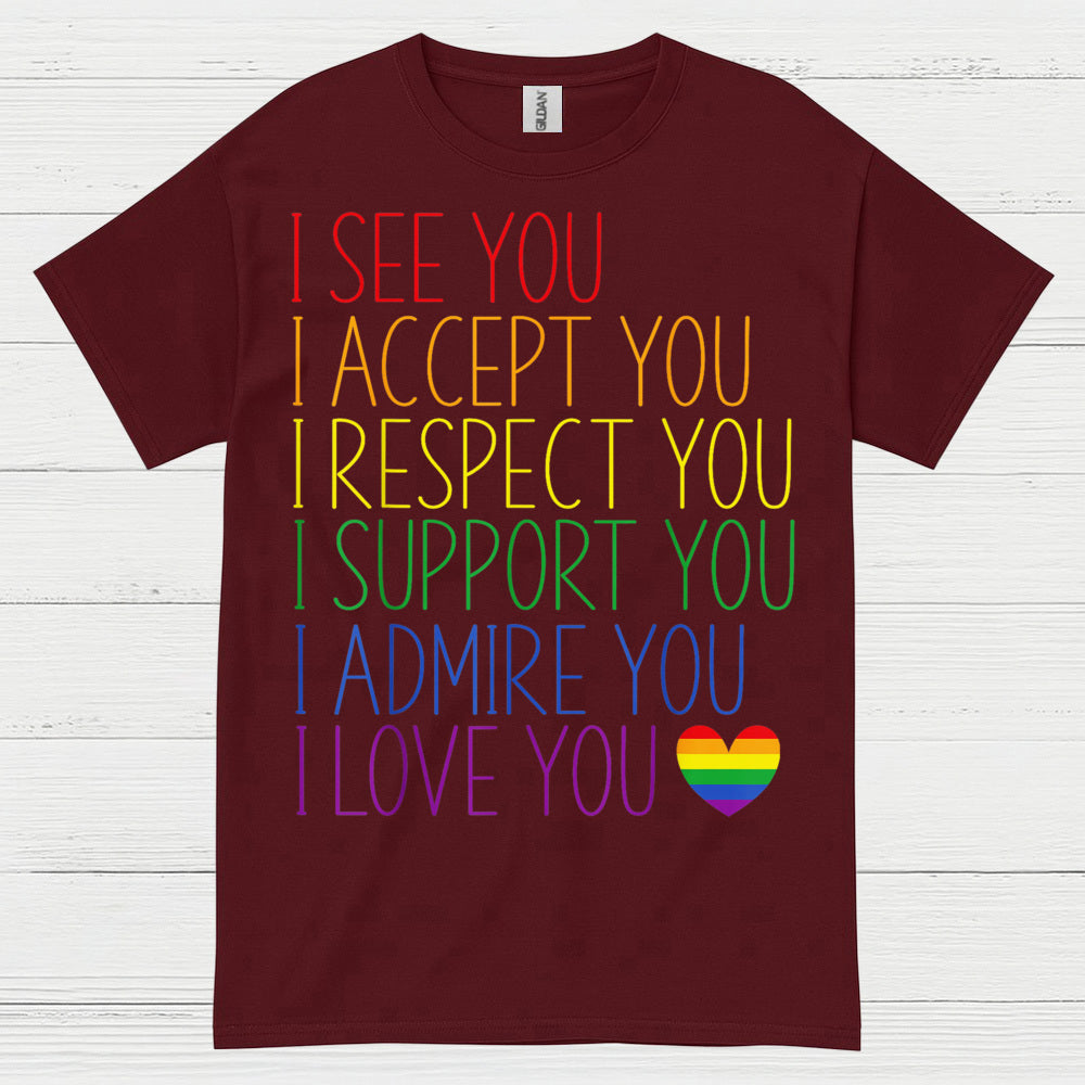 I See You I Accept You Pride T Shirt