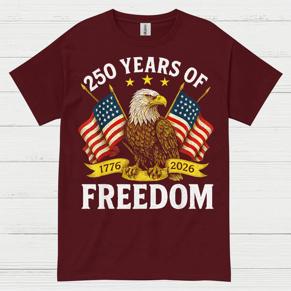 250 Years Of Freedom American Eagle Patriotic T Shirt