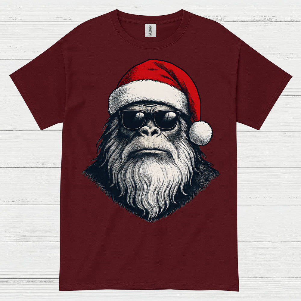 Santa Bigfoot Christmas T Shirt