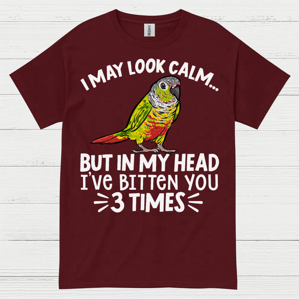 I May Look Calm Funny Parrot T Shirt