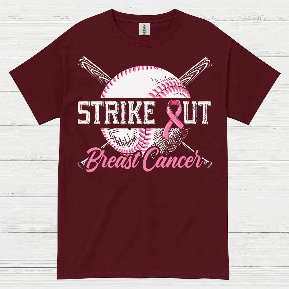 Strike Out Breast Cancer Baseball T Shirt