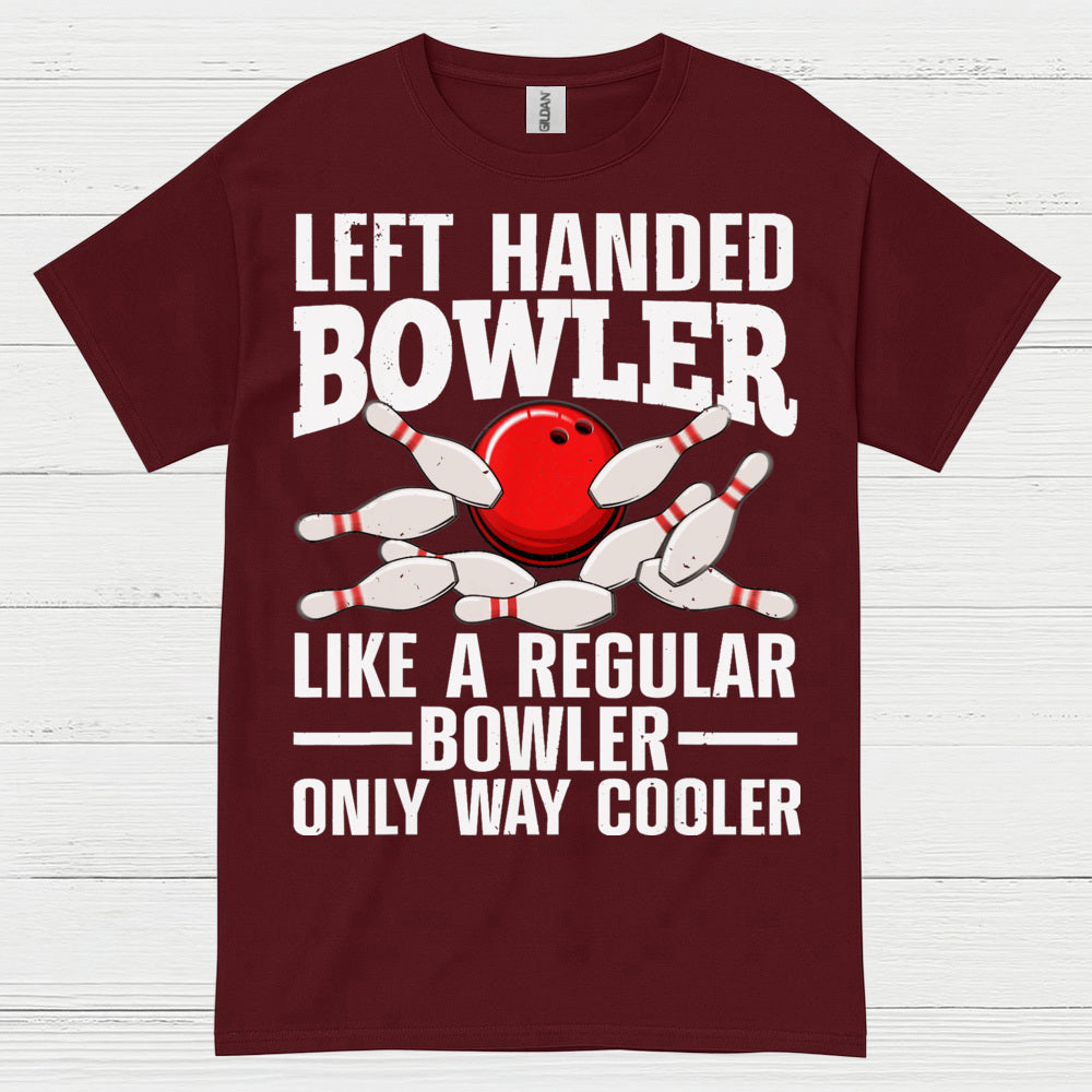 Left Handed Bowler Funny T Shirt