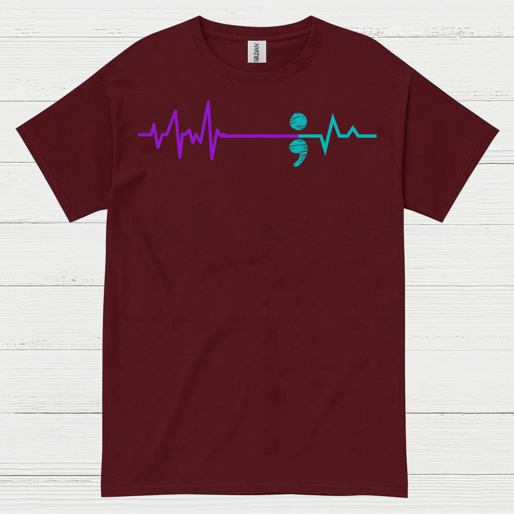 Semicolon Heartbeat Awareness T Shirt