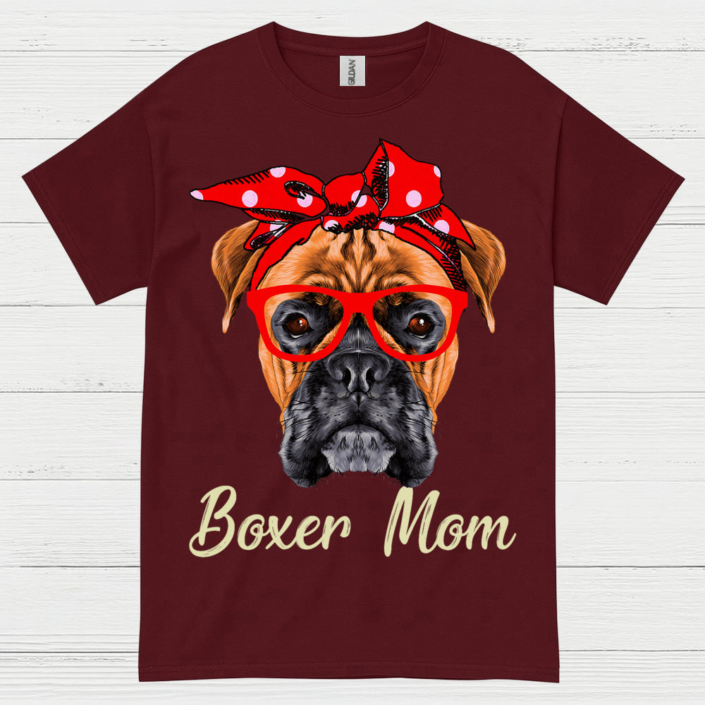Boxer Mom Cute Dog T Shirt