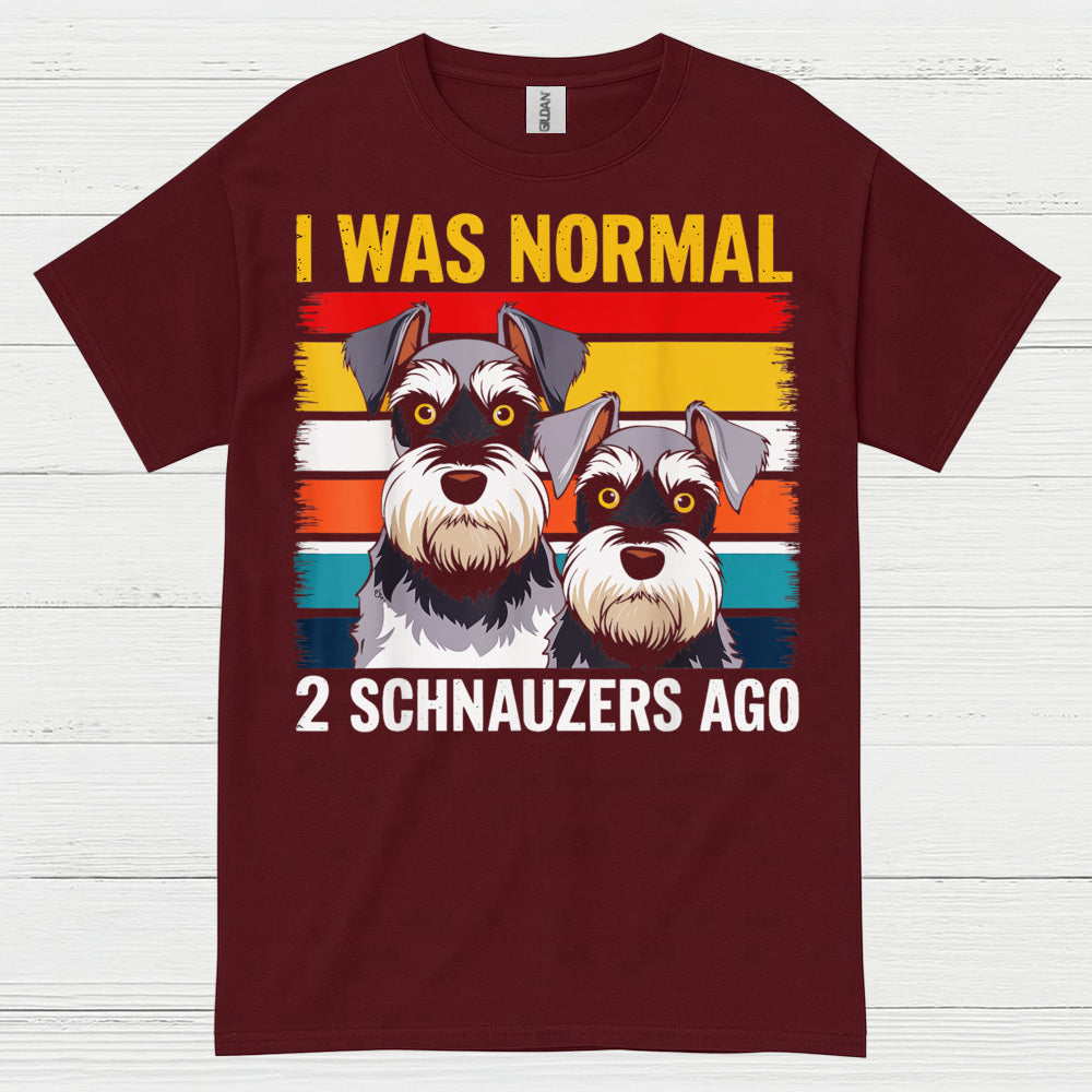 Funny Two Schnauzers Dog Lover T Shirt