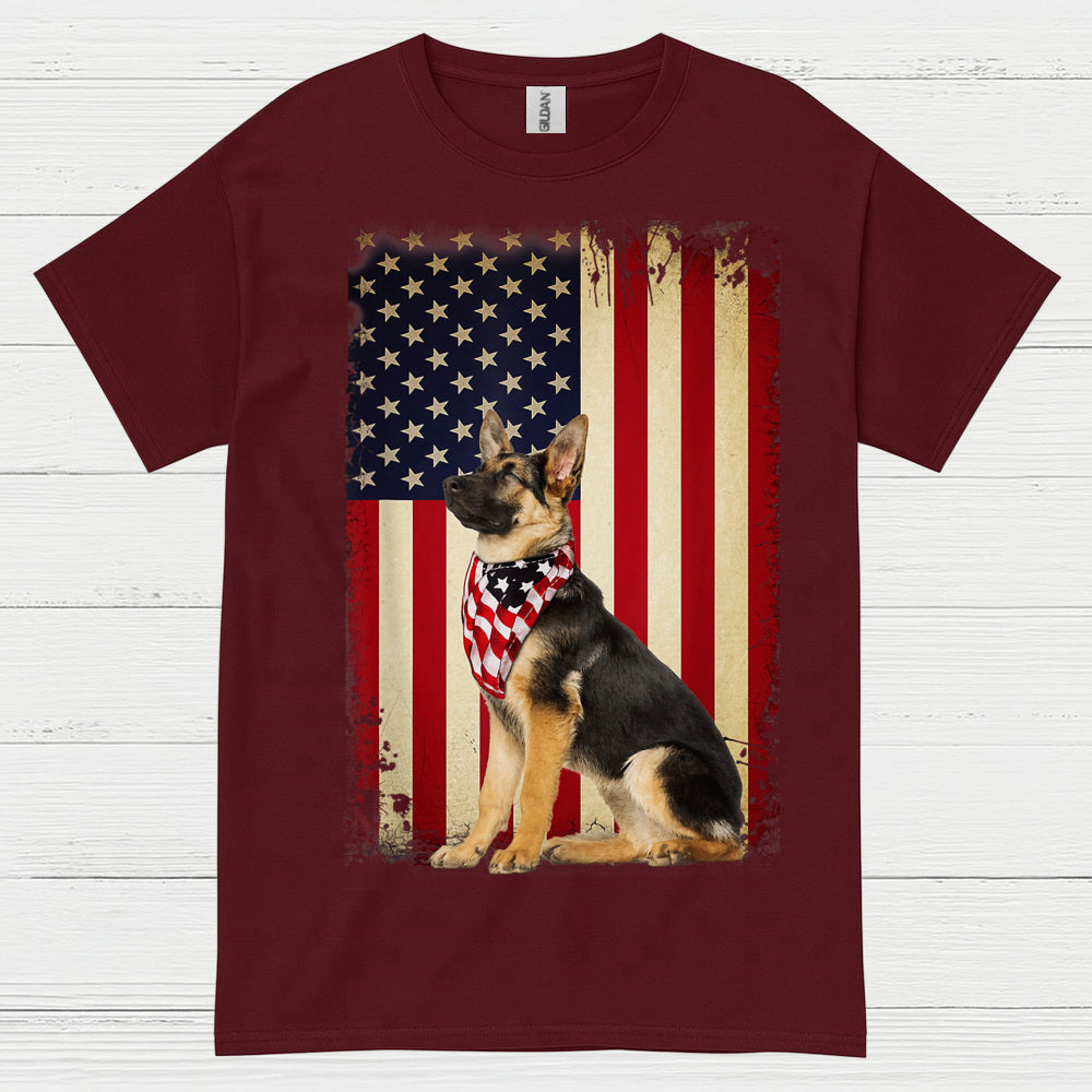 Patriotic German Shepherd T Shirt