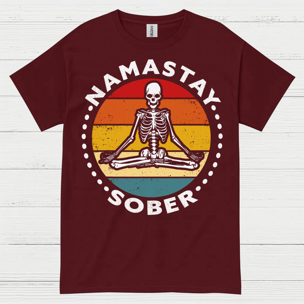 Namastay Sober Skeleton T Shirt