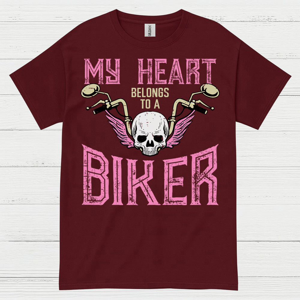 My Heart Belongs to a Biker T Shirt