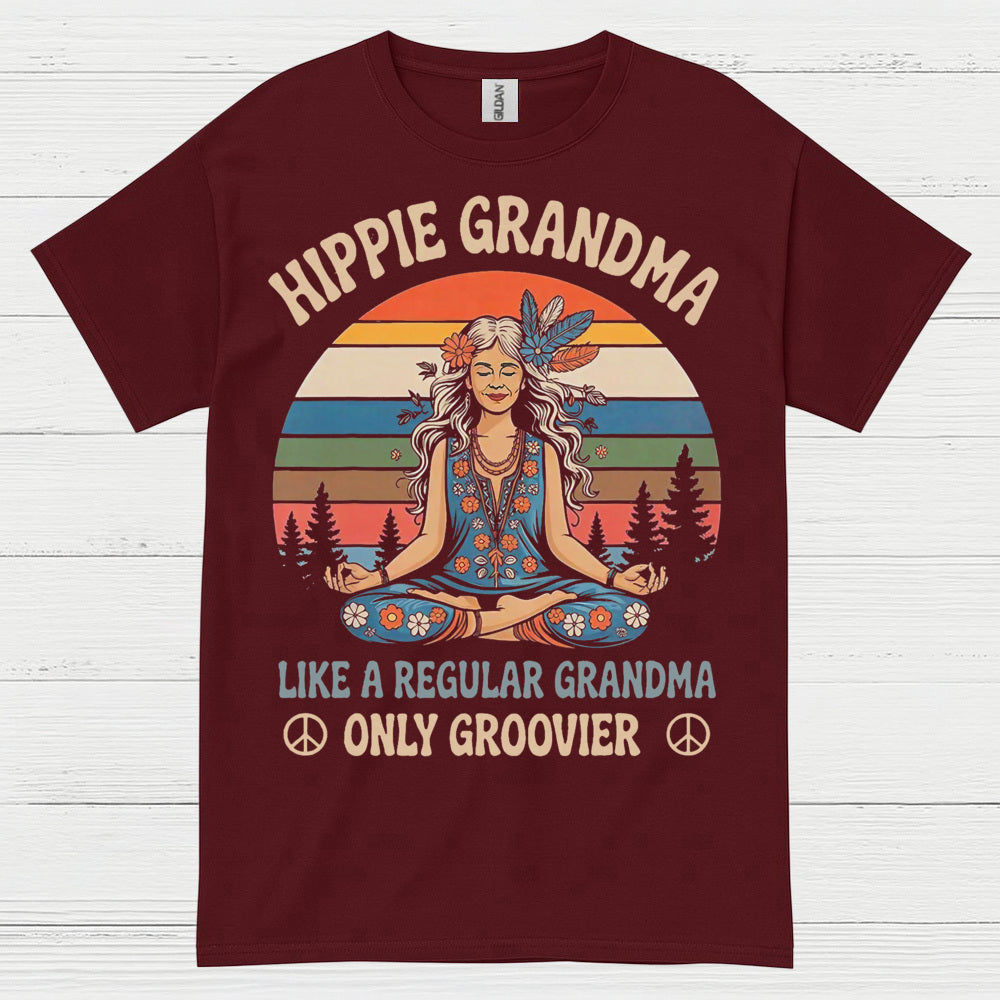 Hippie Grandma Groovier Than Regular T Shirt