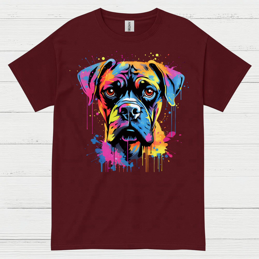 Color Splash Boxer Dog T Shirt