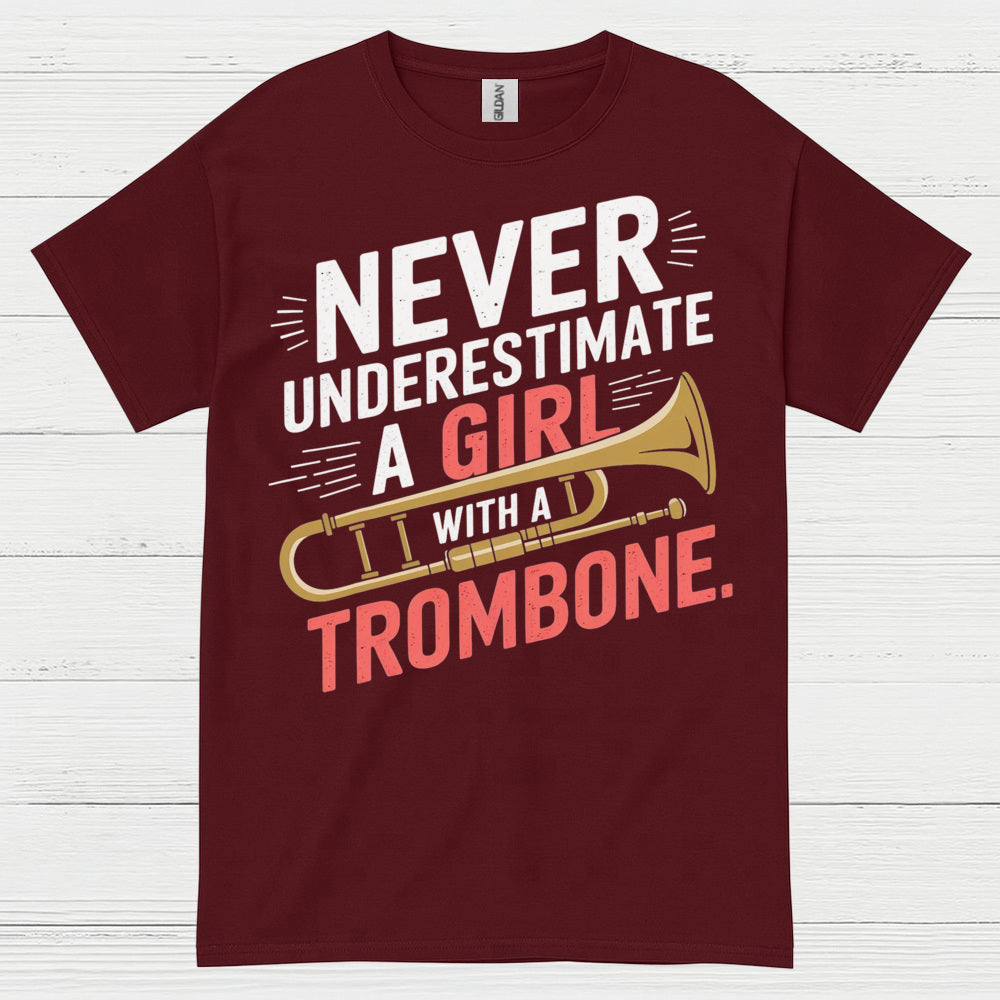 Trombone Girl Power Funny T Shirt