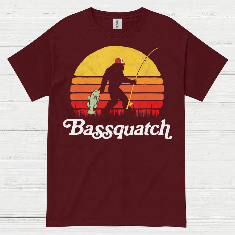 Bassquatch Bigfoot Fishing T Shirt