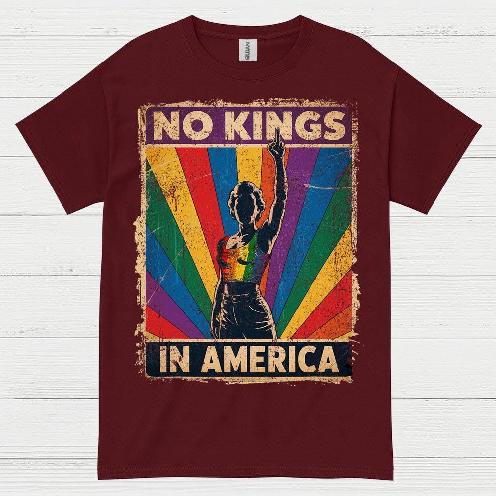 No Kings In America Pride T Shirt