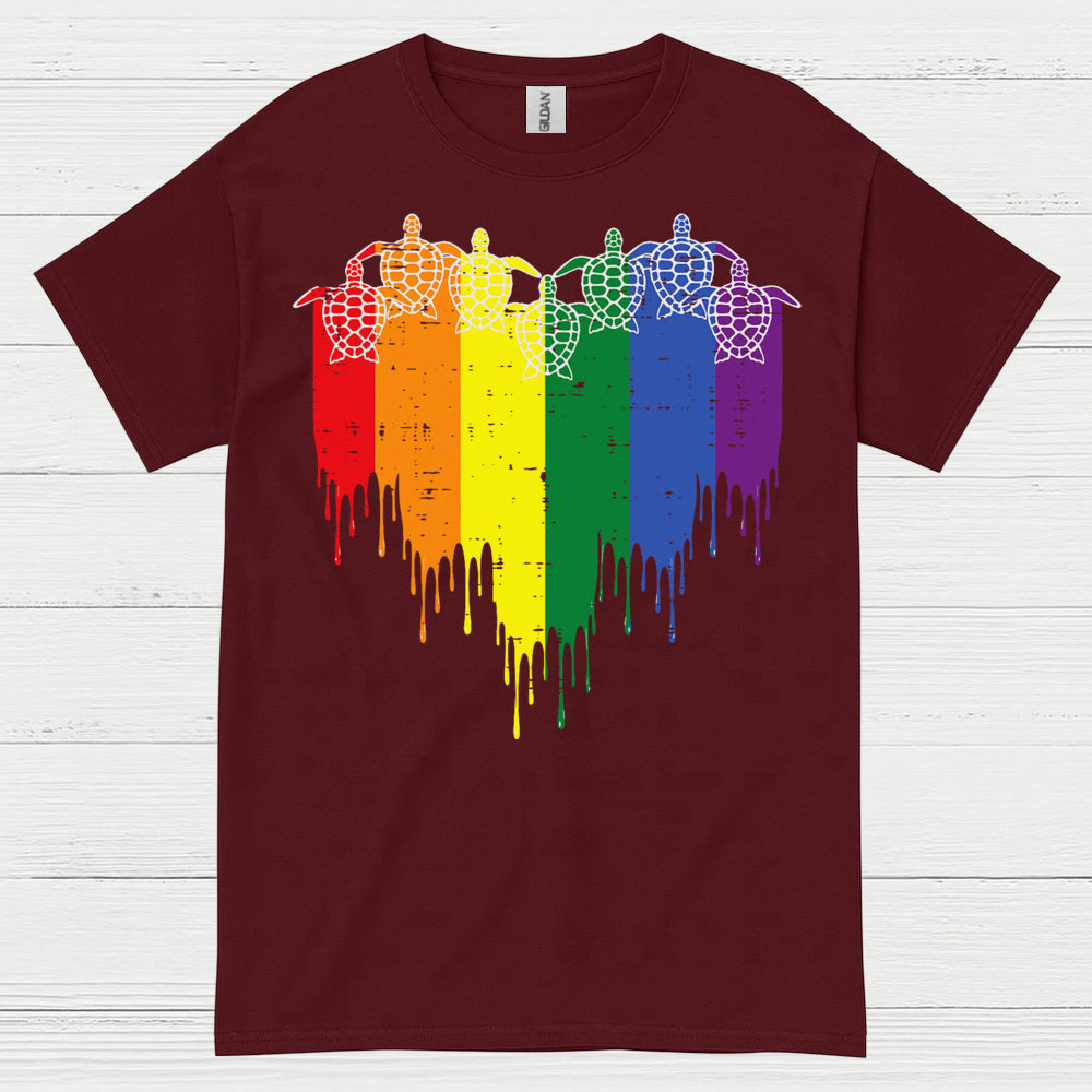 Rainbow Sea Turtle Pride T Shirt