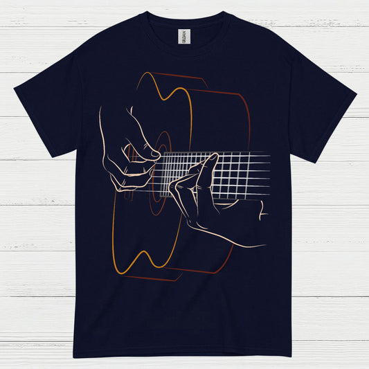 Acoustic Line Art Guitar T Shirt