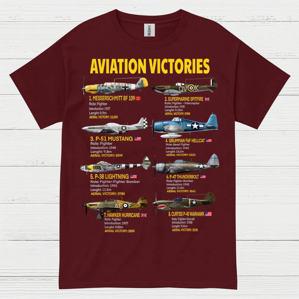Aviation Victories WWII Fighter T Shirt