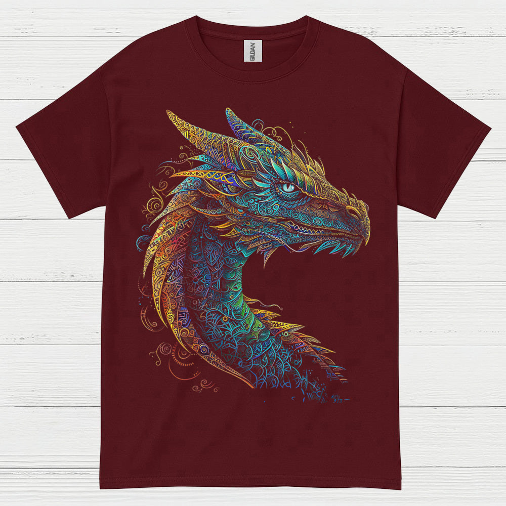 Colorful Dragon Head T Shirt