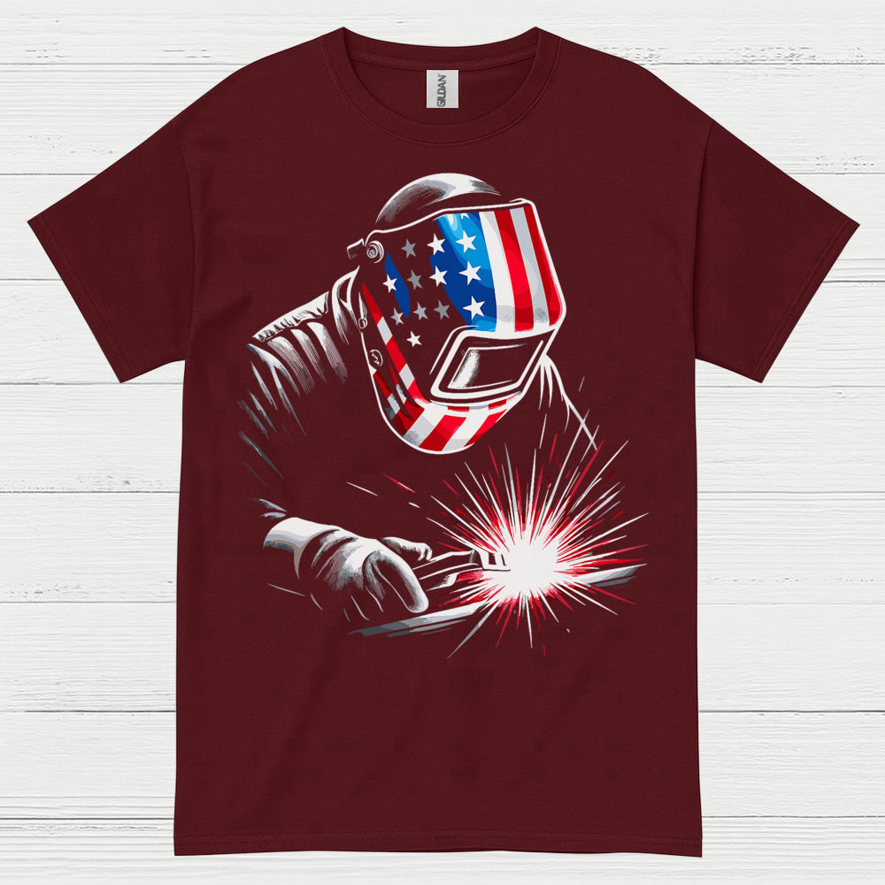 American Flag Welding T Shirt