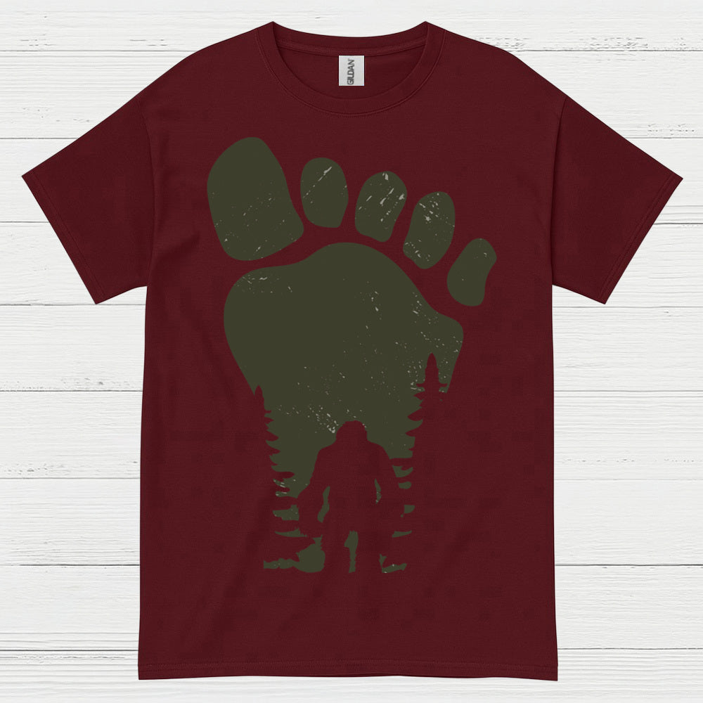Bigfoot Footprint Silhouette T Shirt