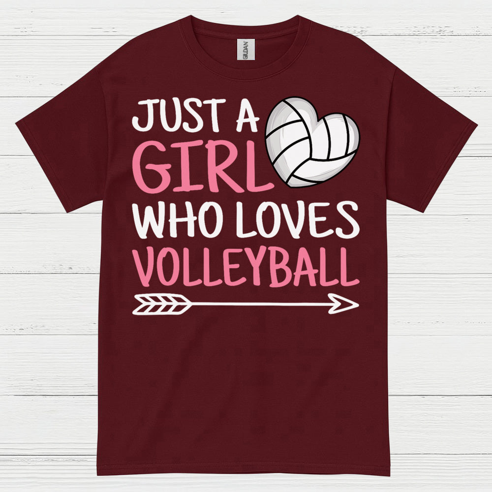 Just A Girl Who Loves Volleyball T Shirt