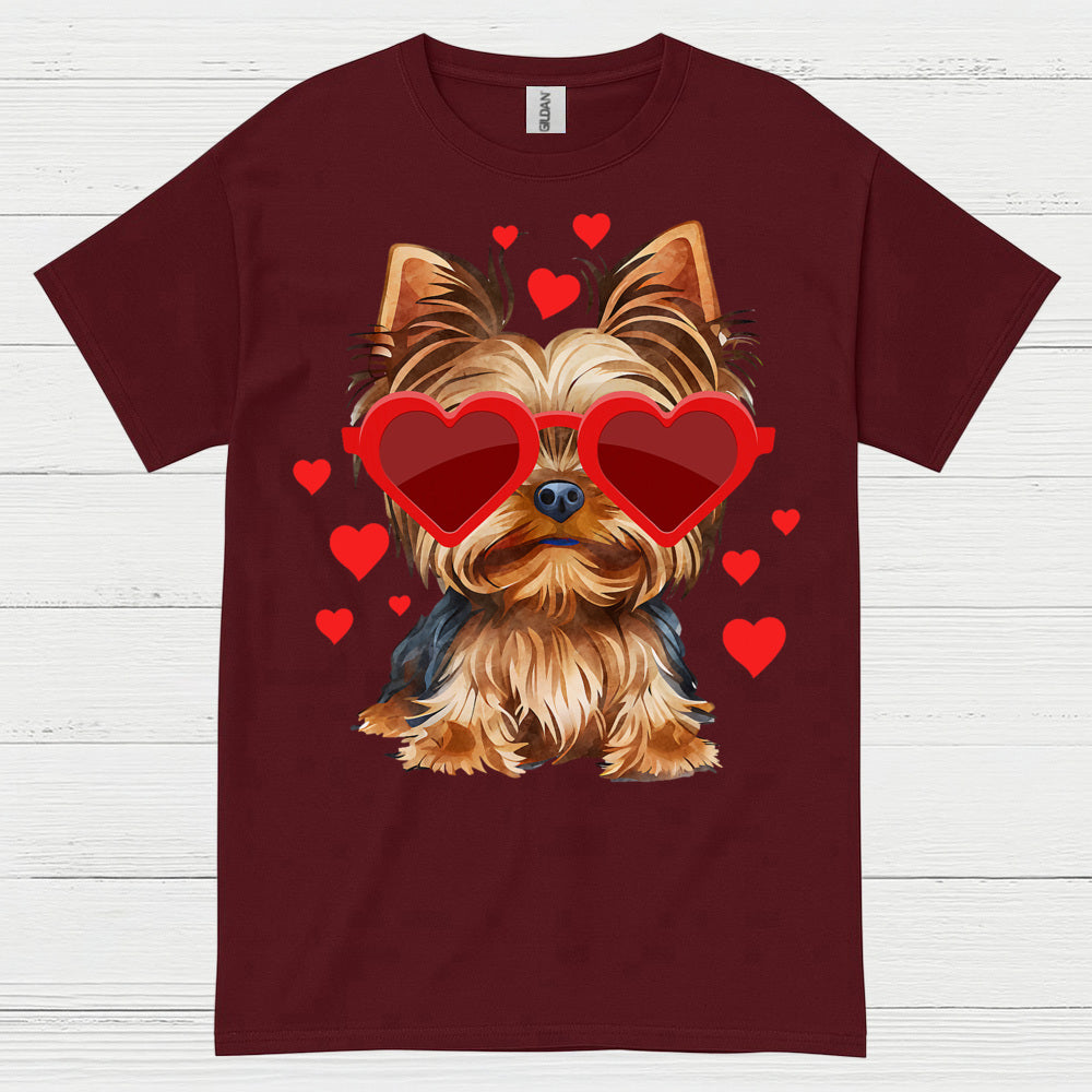 Cute Valentine Yorkie Dog Lover T Shirt