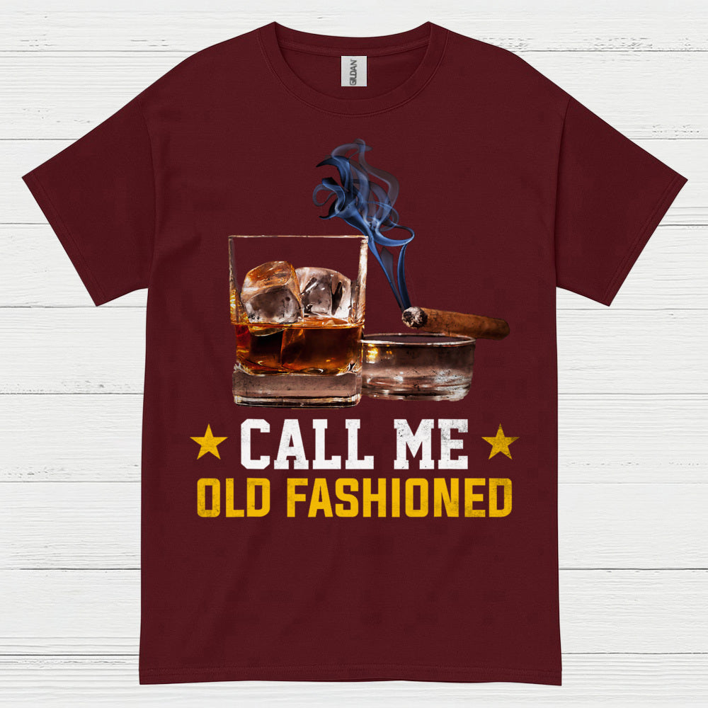 Call Me Old Fashioned Whiskey Cigar T Shirt