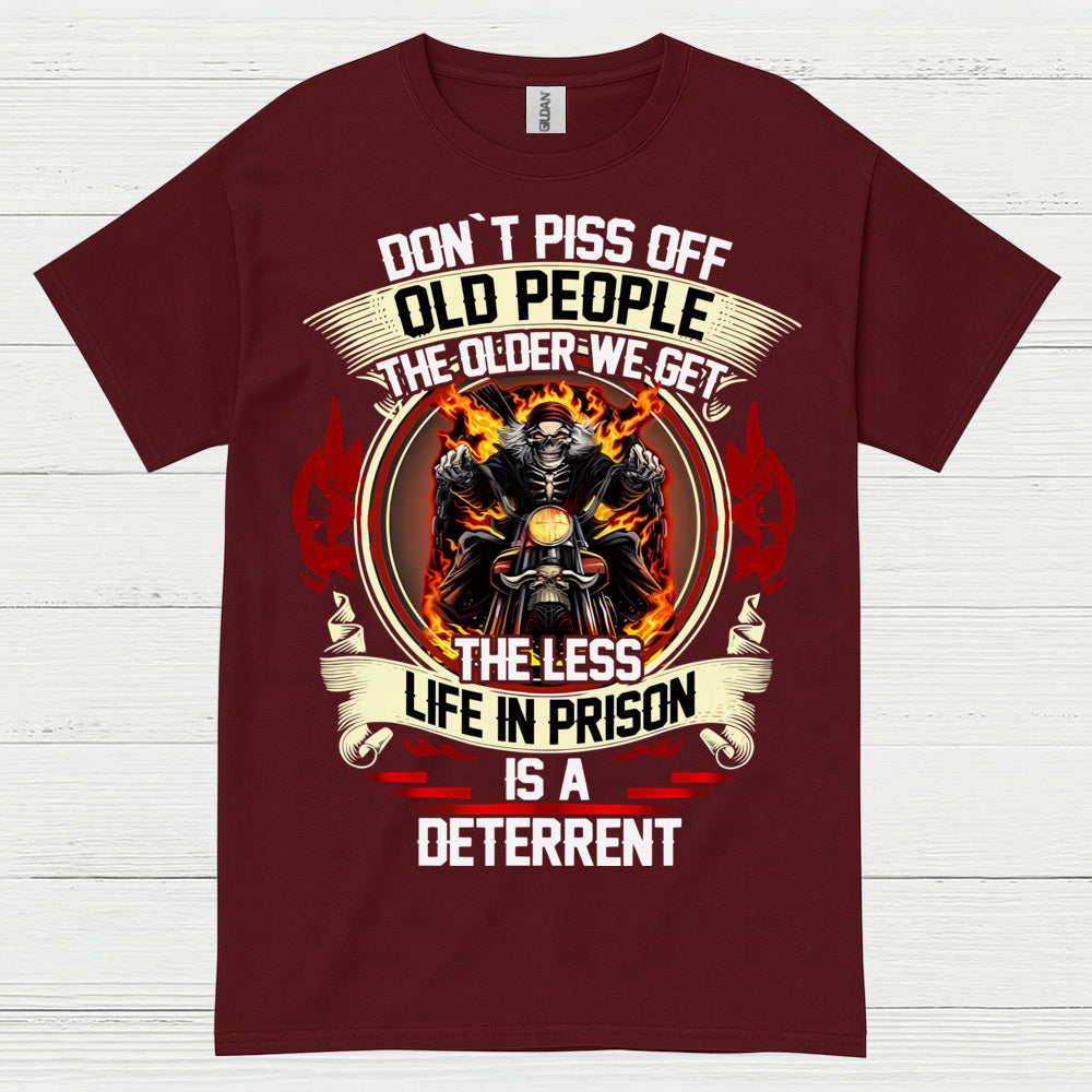 Don't Piss Off Old People Biker T Shirt