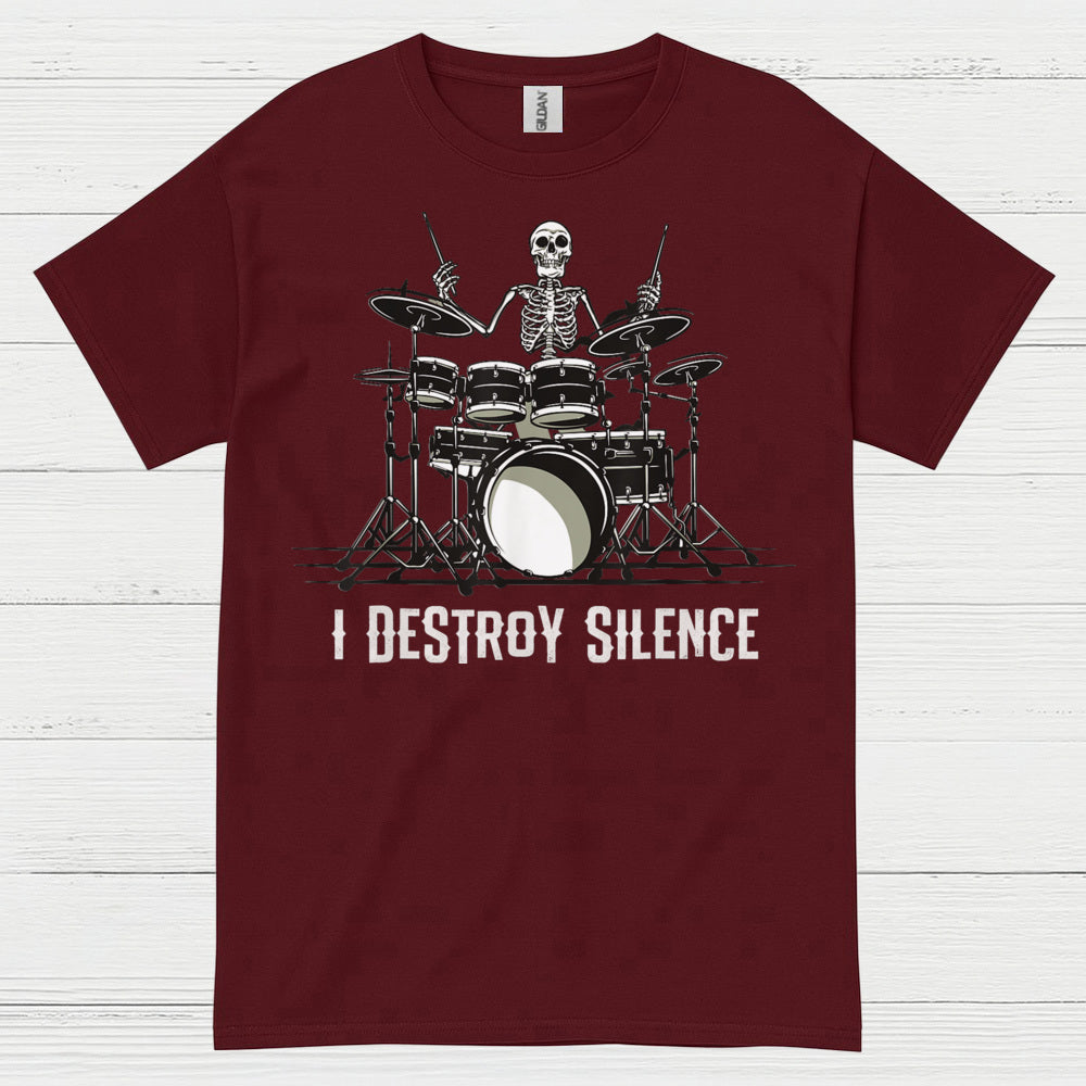 I Destroy Silence Drummer T Shirt