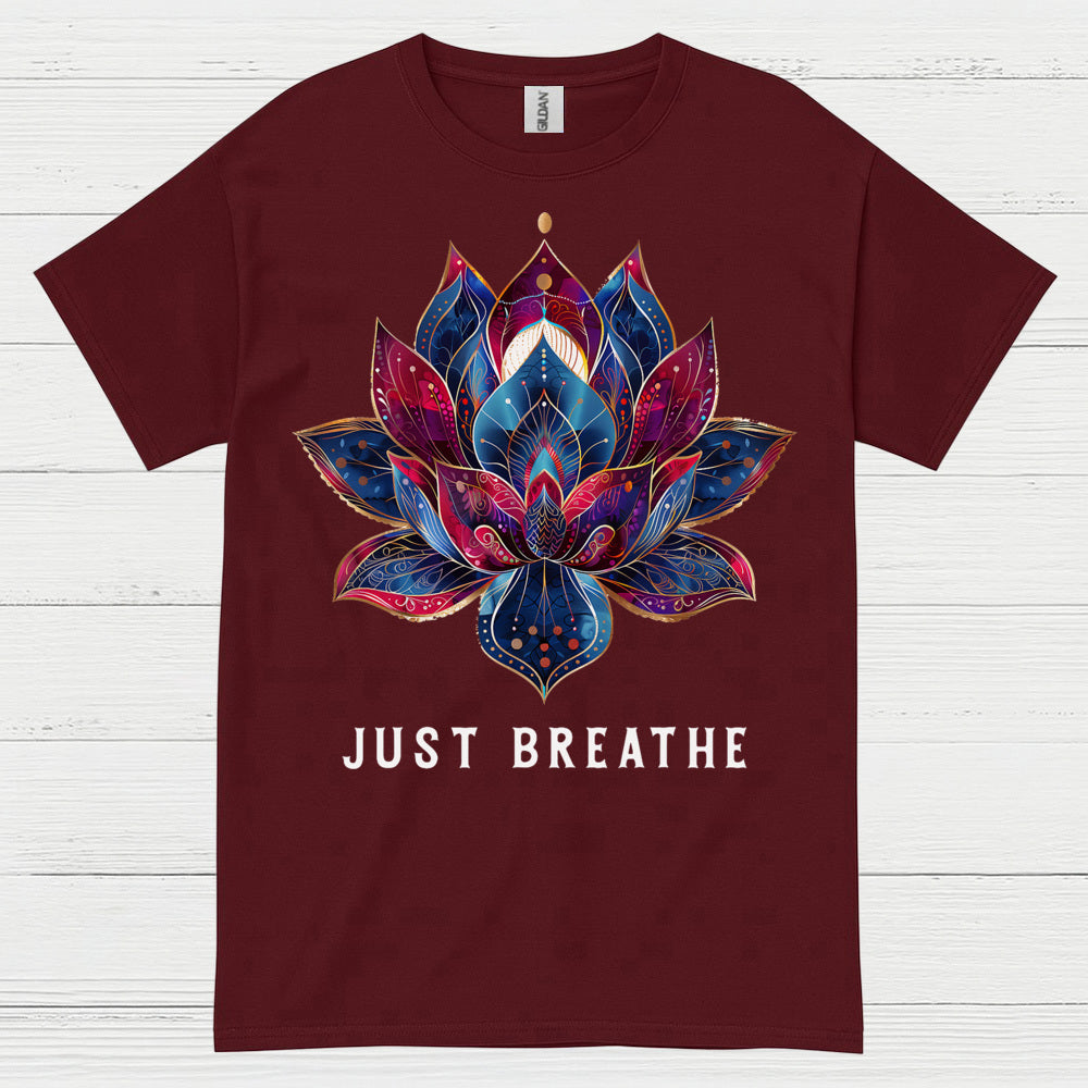 Just Breathe Lotus Yoga T Shirt