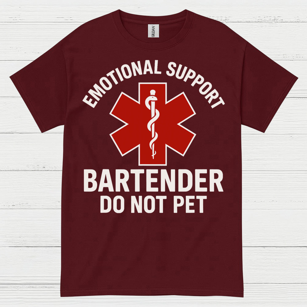 Emotional Support Bartender Humor T Shirt