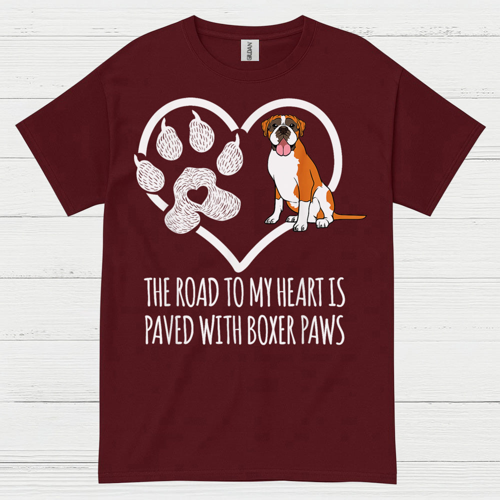 Boxer Paws Heart T Shirt