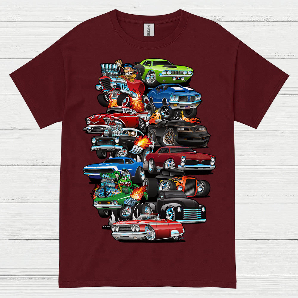 Classic Hot Rod Cars T Shirt