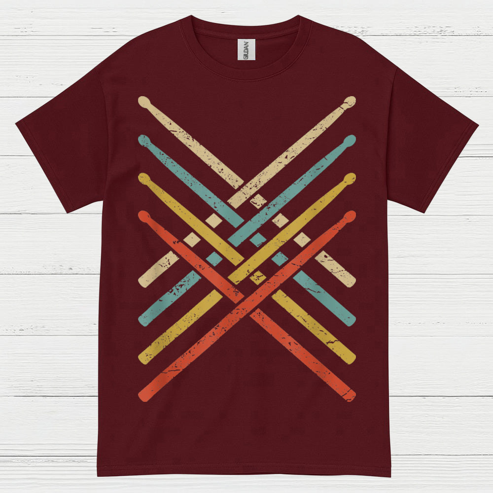 Retro Drum Sticks T Shirt