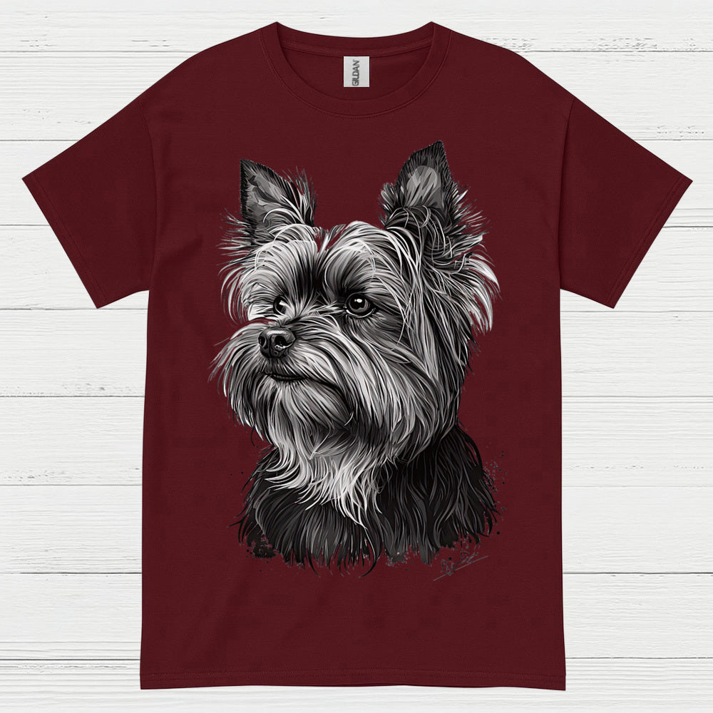 Realistic Yorkie Portrait Dog Lover T Shirt