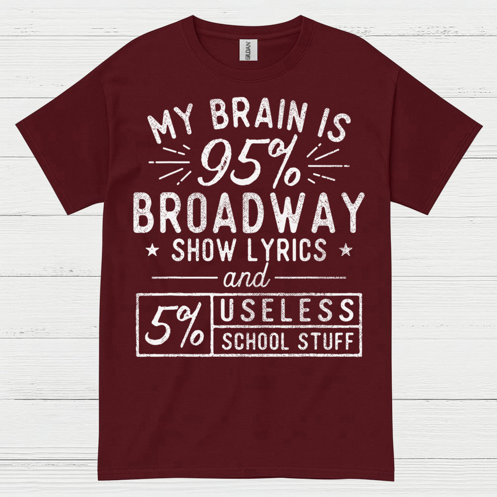 My Brain Is 95 Percent Broadway T Shirt